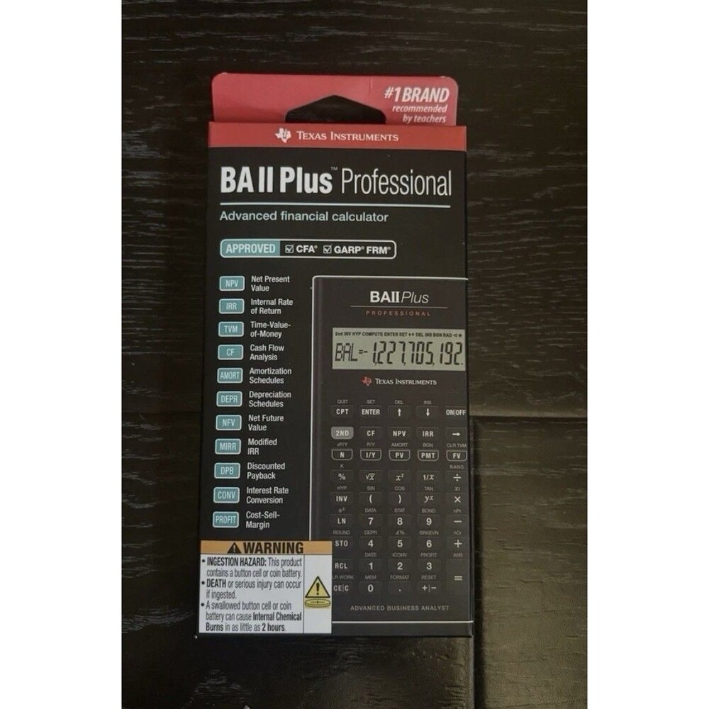 Texas Instruments Ba II Plus Handheld Financial Calculator Brand New Sealed